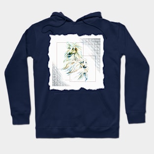 Afghan Hound colour accented graphite. Hoodie